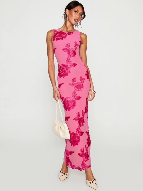 Princess Polly Dresses & Skirts - Princess Polly Fionna Floral Maxi Dress Pink